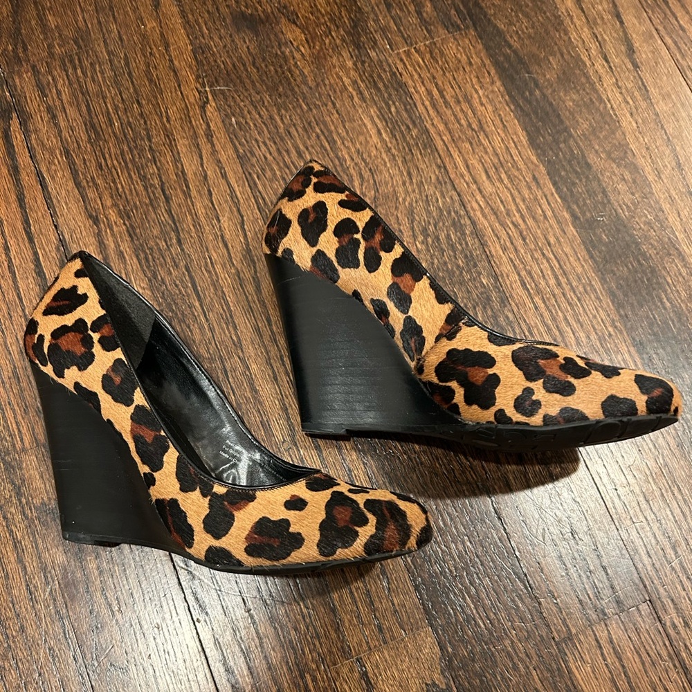 BCBGeneration Cheetah Wedge Heels